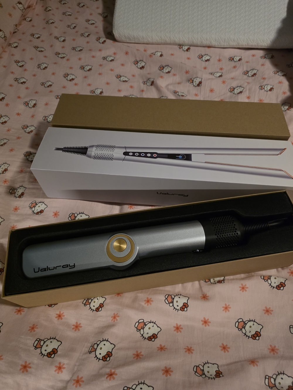 Silver and Gold Hair Styling Iron 2-1 Blower &Straightener